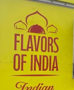 Flavors Of India Food Truck branded sign logo