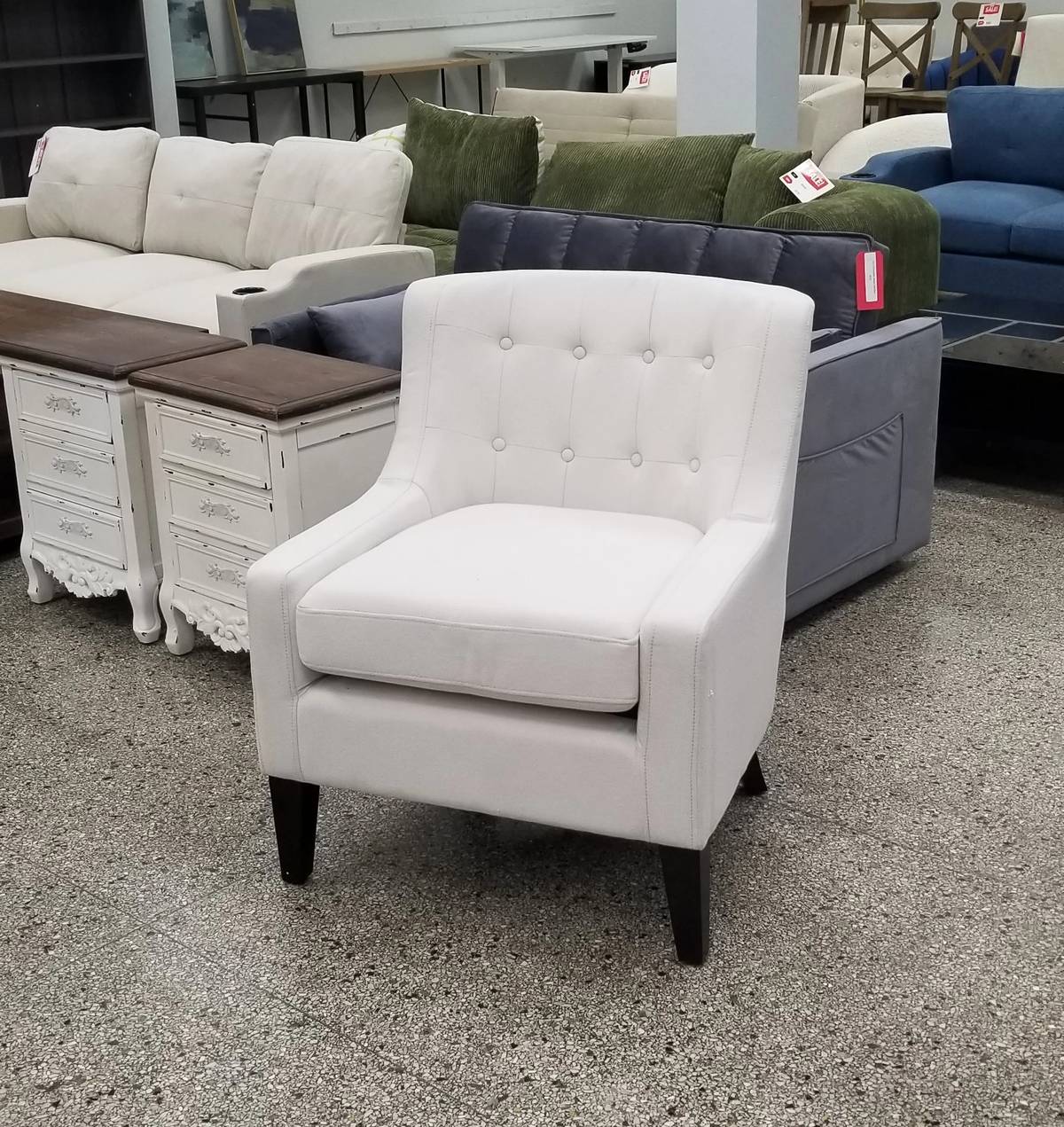 Henley oyster upholstered arm chair