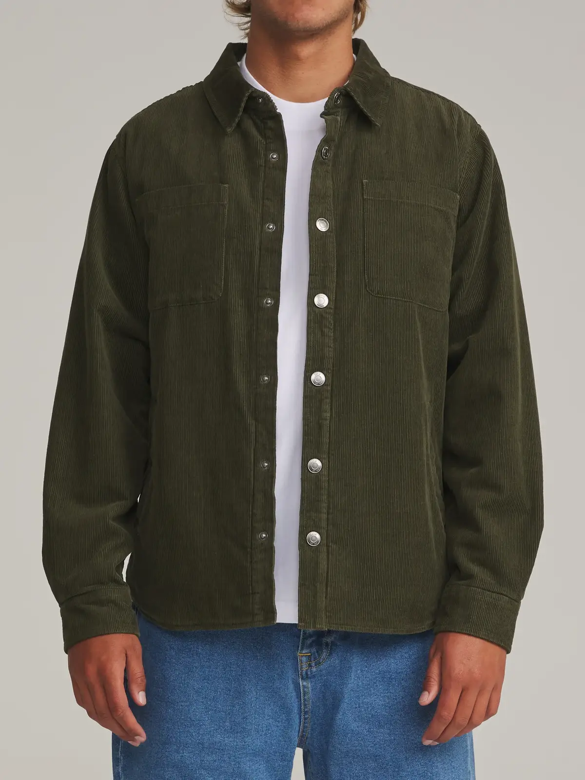 Dark olive Katin Harold corduroy shirt jacket